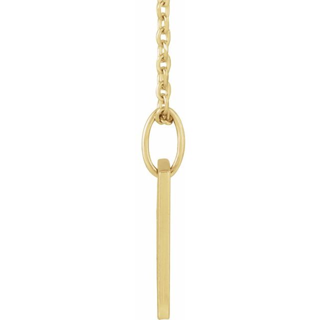 14K Yellow Gold 13.8x8 mm Adoption Symbol 16-18" Necklace