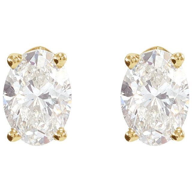 14K Yellow Gold 1/2 CTW Natural Diamond Earrings