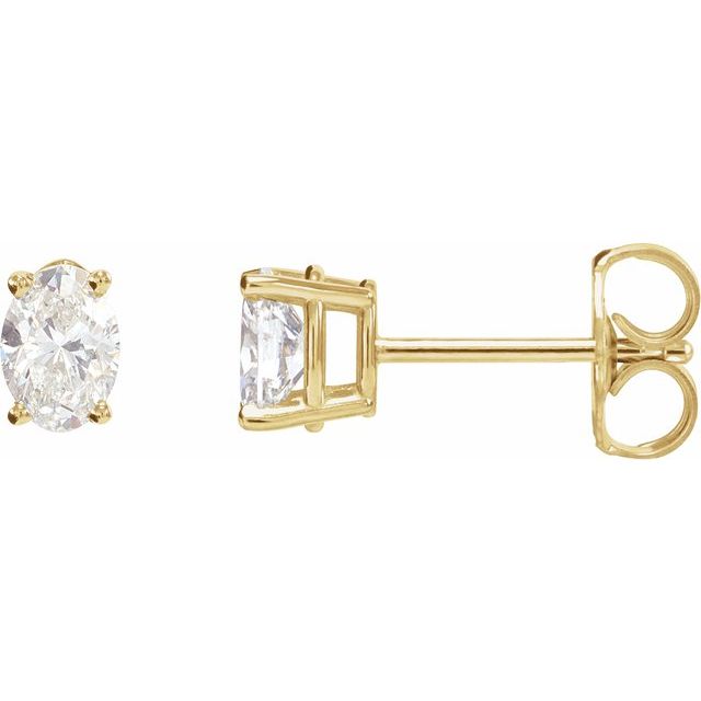 14K Yellow Gold 1/2 CTW Natural Diamond Earrings