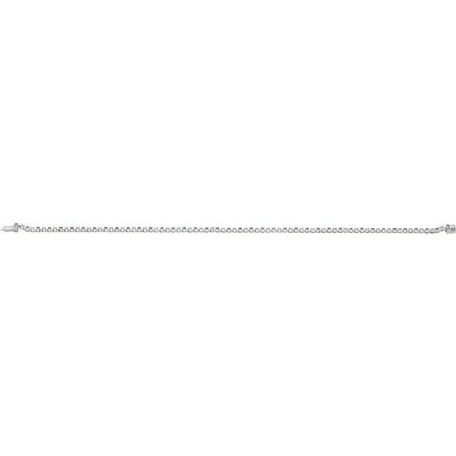 14K White Gold Natural Emerald & 5/8 CTW Natural Diamond Link 7 1/4" Bracelet