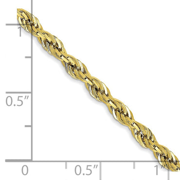 10k 3mm Semi-Solid Rope Chain