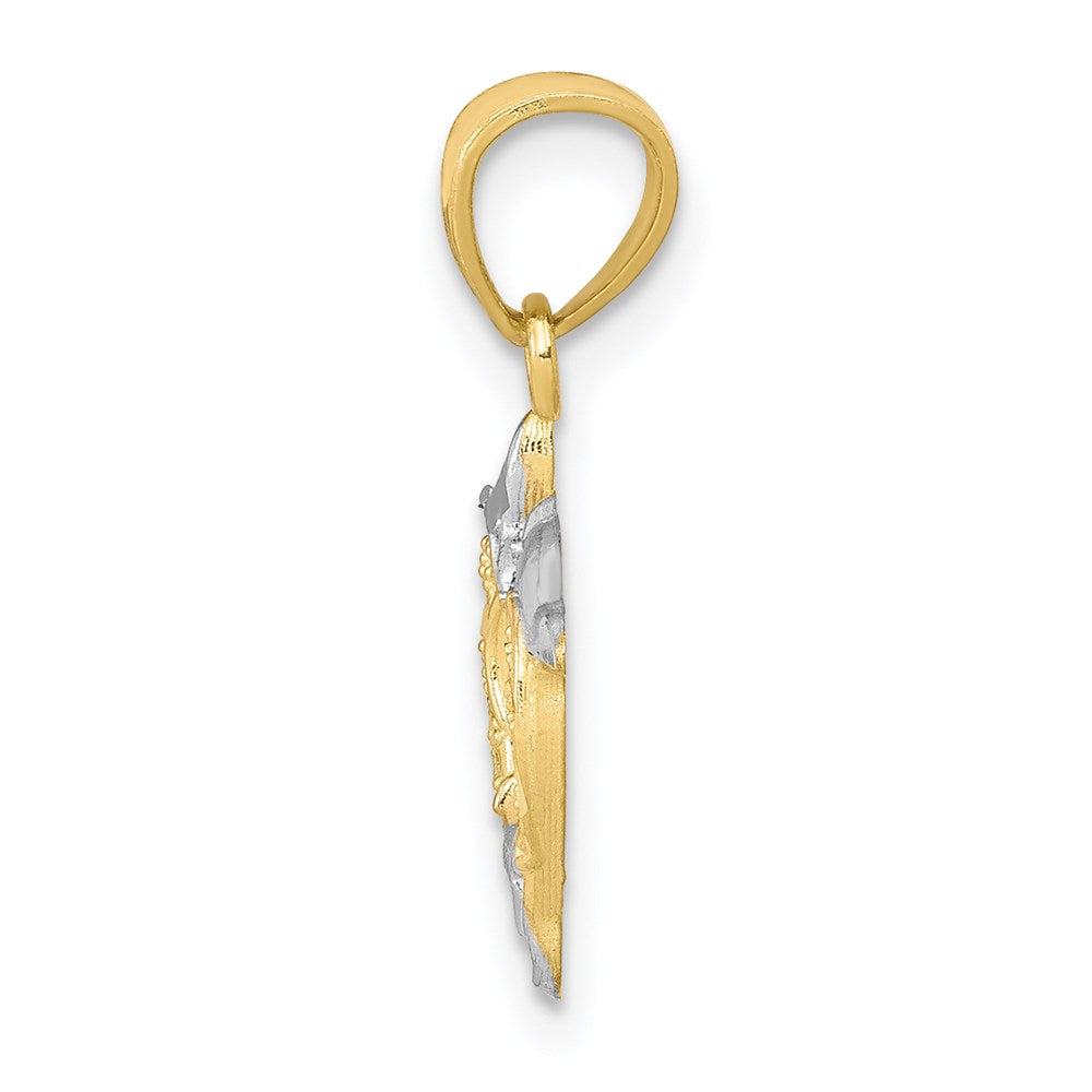 10K w/Rhodium Small Dolphin Charm 2
