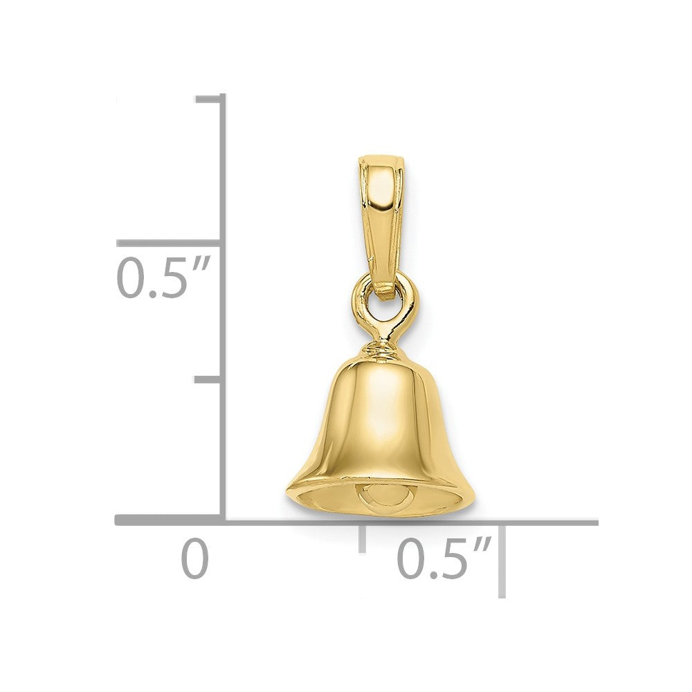 10K 3-D Moveable Bell Pendant