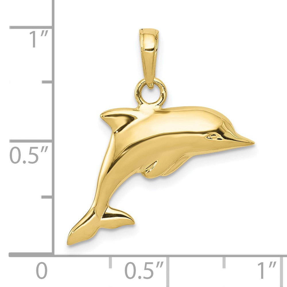 10k 3-D Dolphin Pendant 3