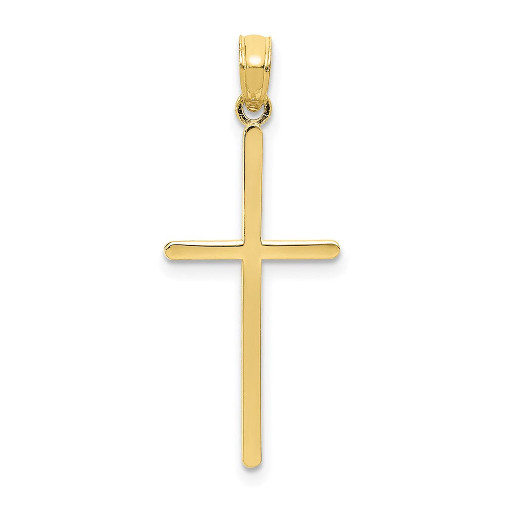 10K Polished Cross Pendant