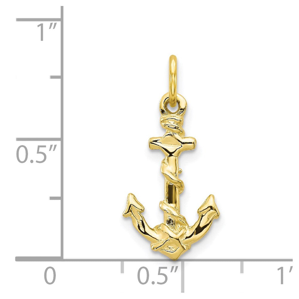10k Anchor Pendant