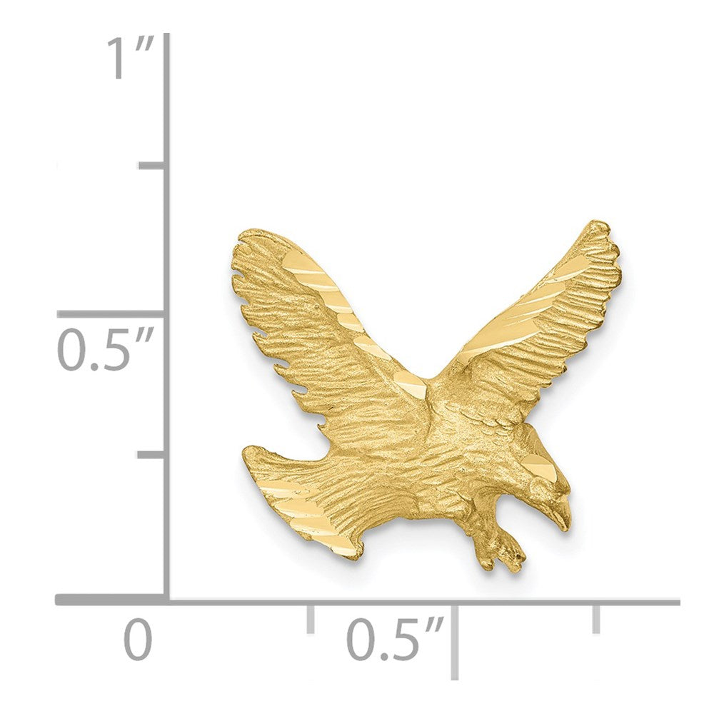 10k Solid Diamond-cut Eagle Charm