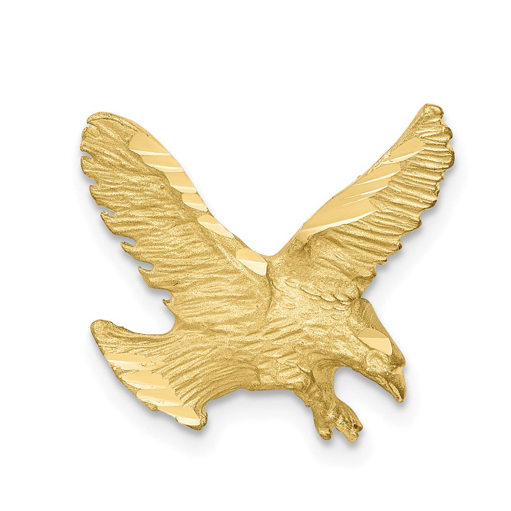 10k Solid Diamond-cut Eagle Charm