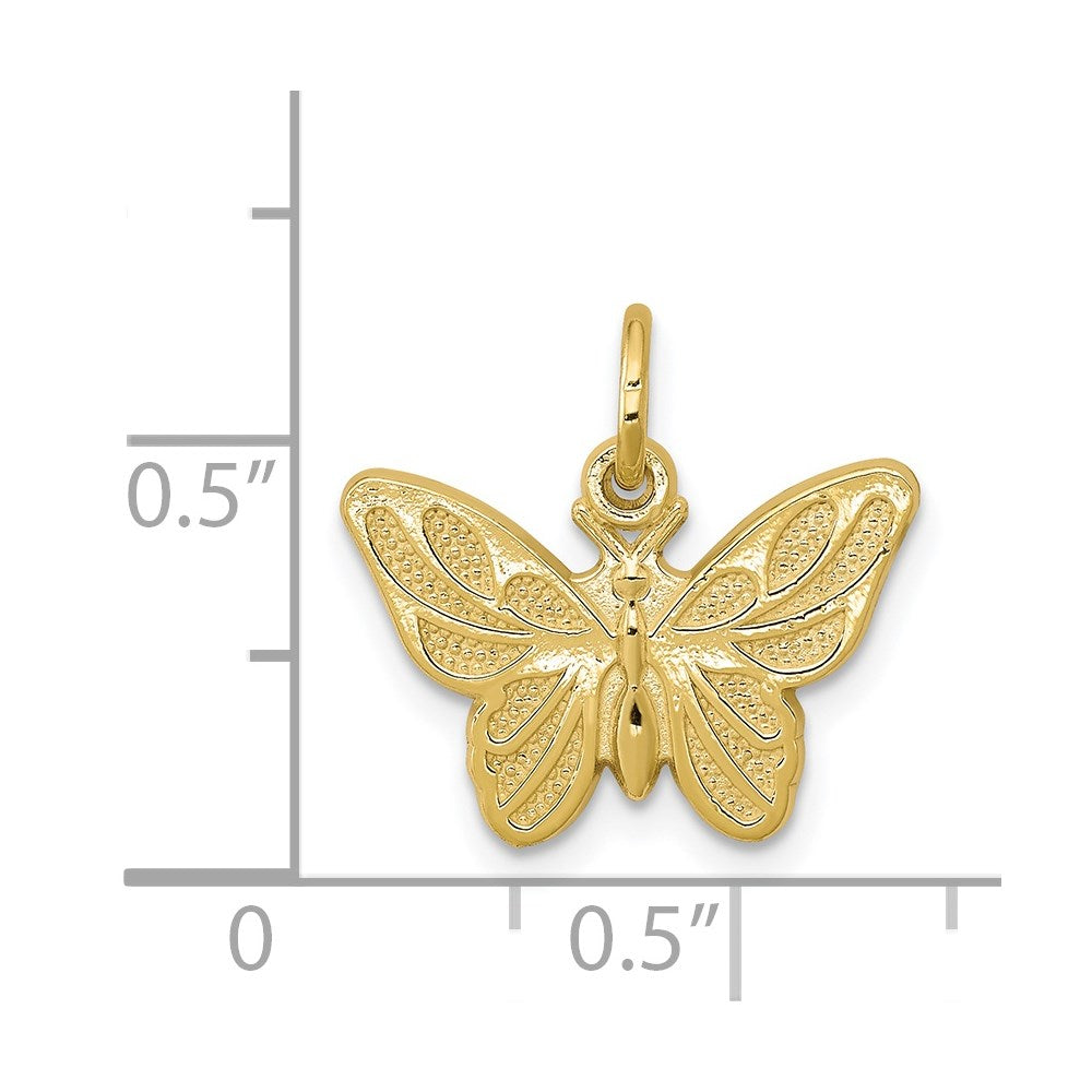 10k Butterfly Charm