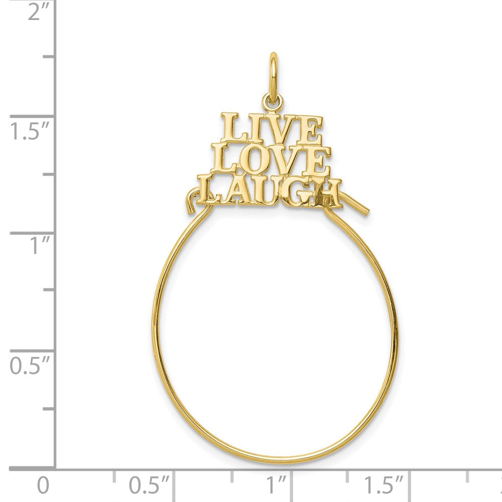10K LIVE LOVE LAUGH Charm Holder