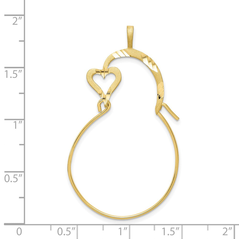 10k Small Heart Charm Holder