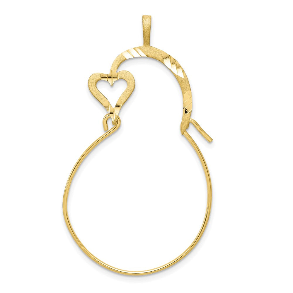 10k Small Heart Charm Holder