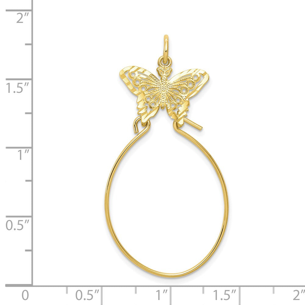 10k Filigree Butterfly Charm Holder