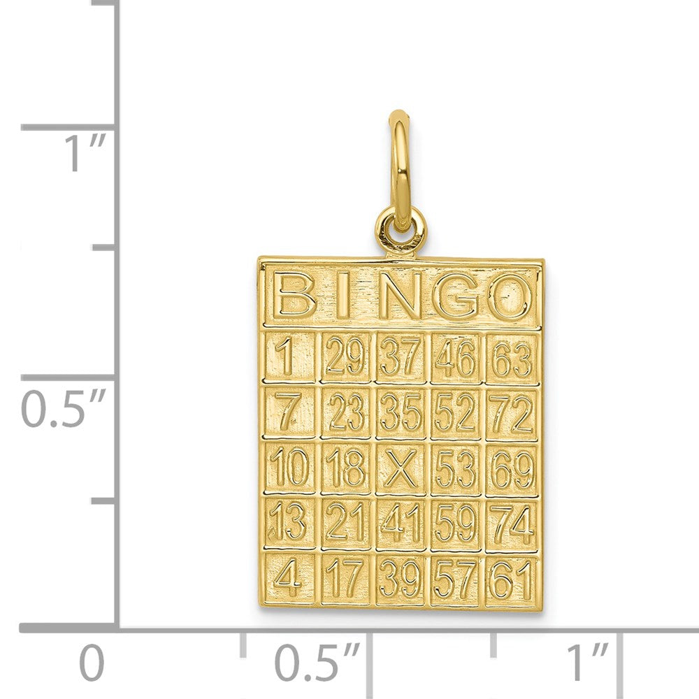 10k Solid Bingo Card Charm