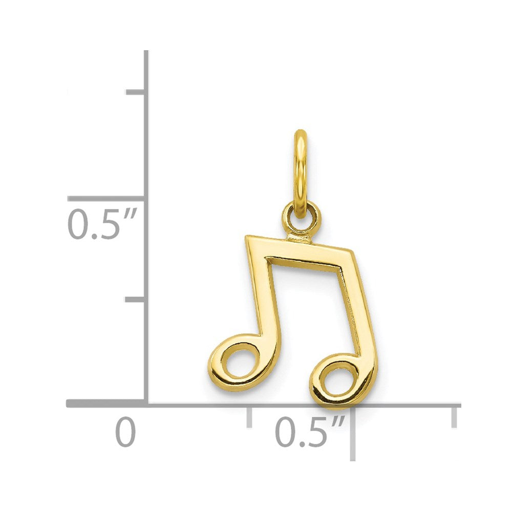 10k Musical Note Charm