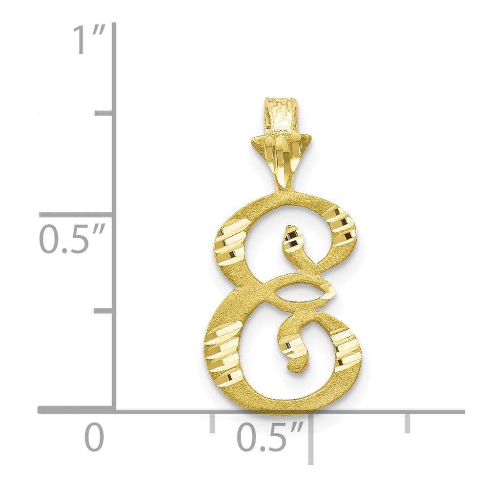 10k Initial E Pendant
