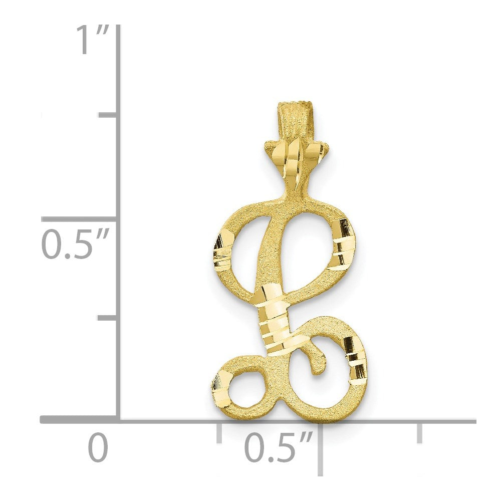 10k Initial L Pendant