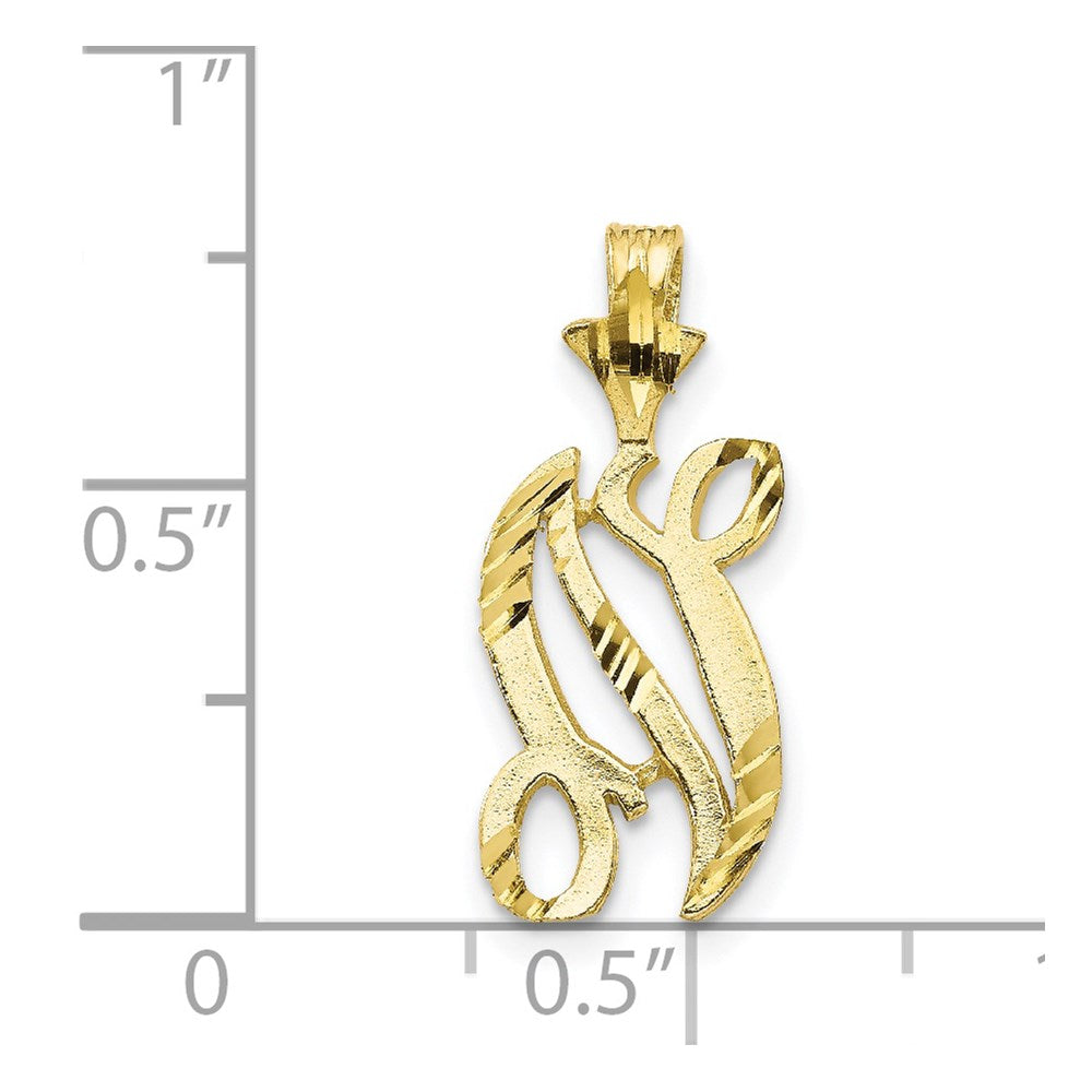 10k Initial N Pendant
