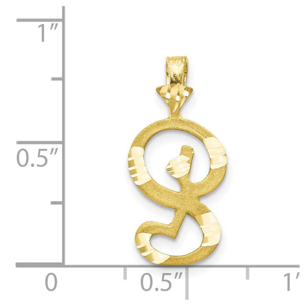 10k Initial S Pendant