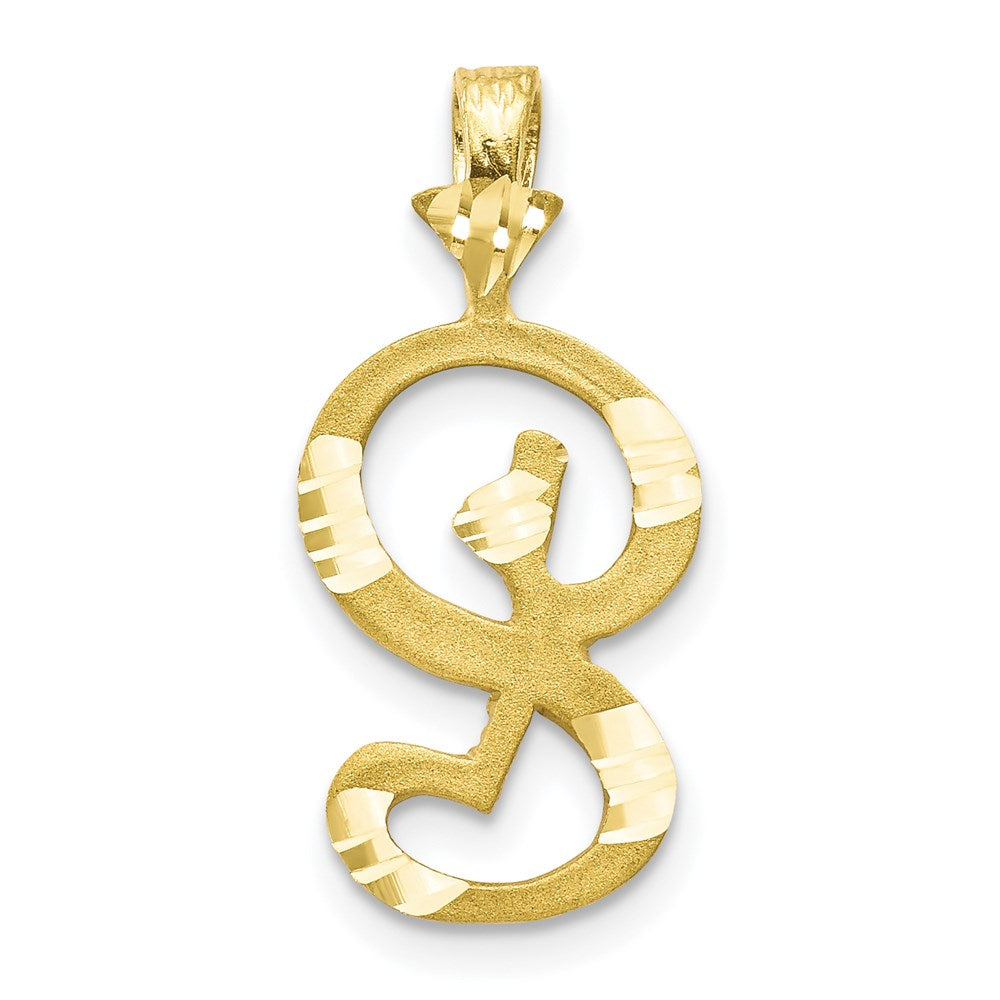 10k Initial S Pendant