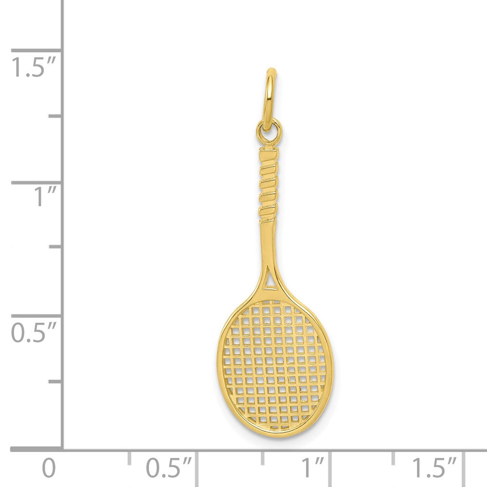 10K Tennis Racquet Charm