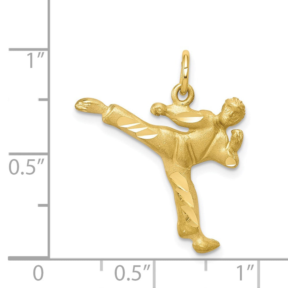 10k Solid Karate Person Charm
