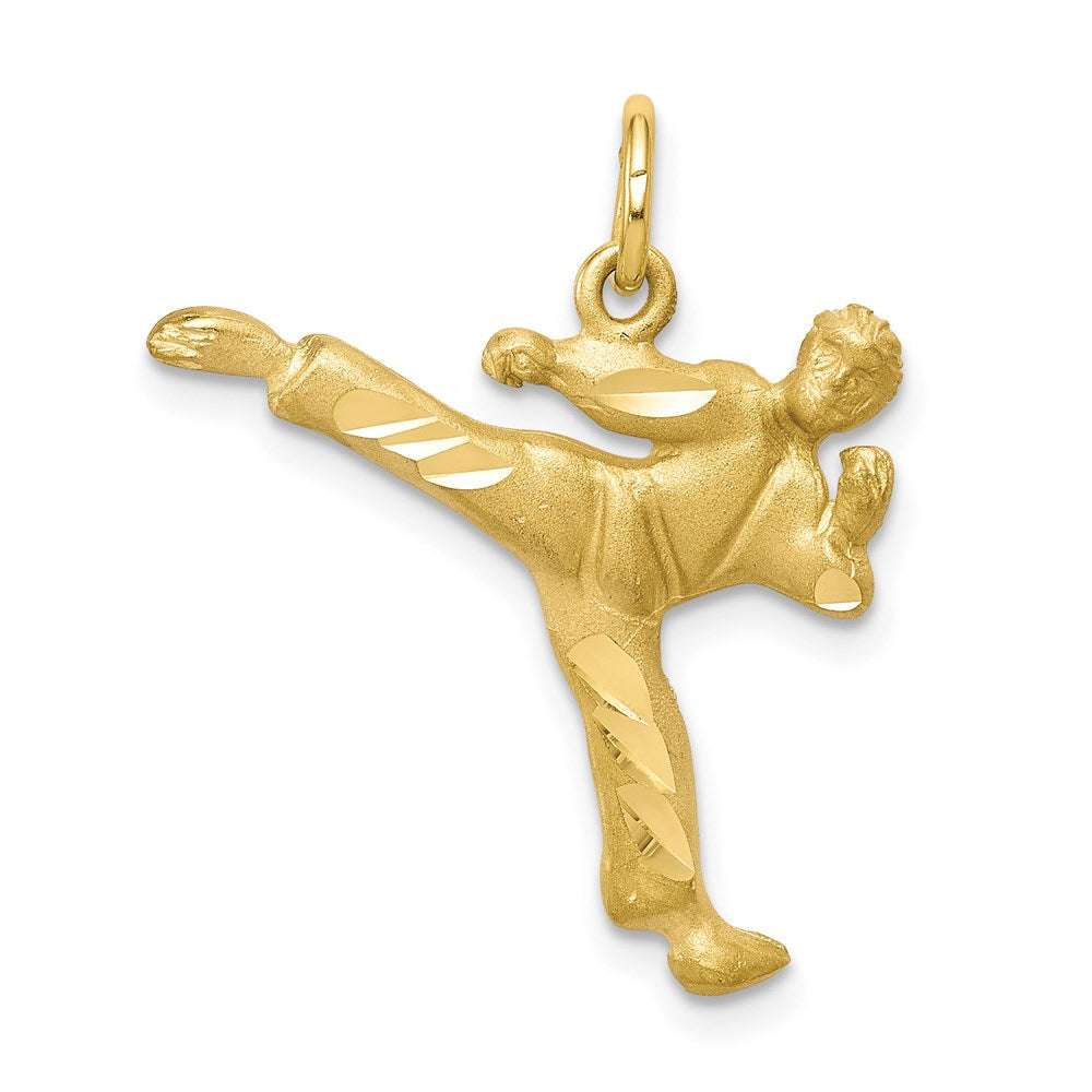 10k Solid Karate Person Charm