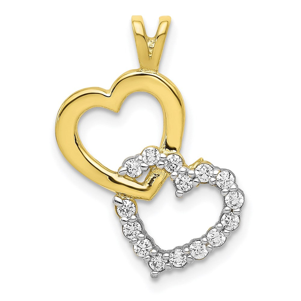 10k CZ Heart Pendant