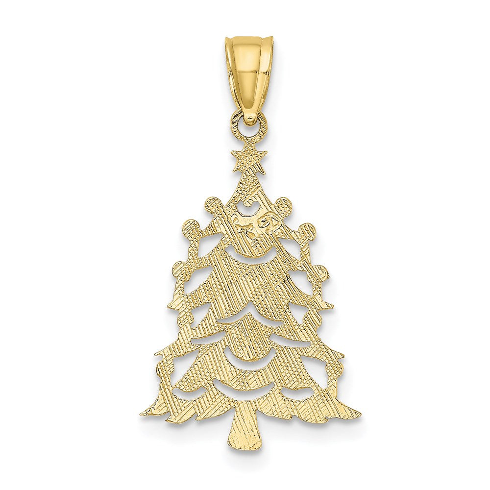 10K Polished Christmas Tree Pendant