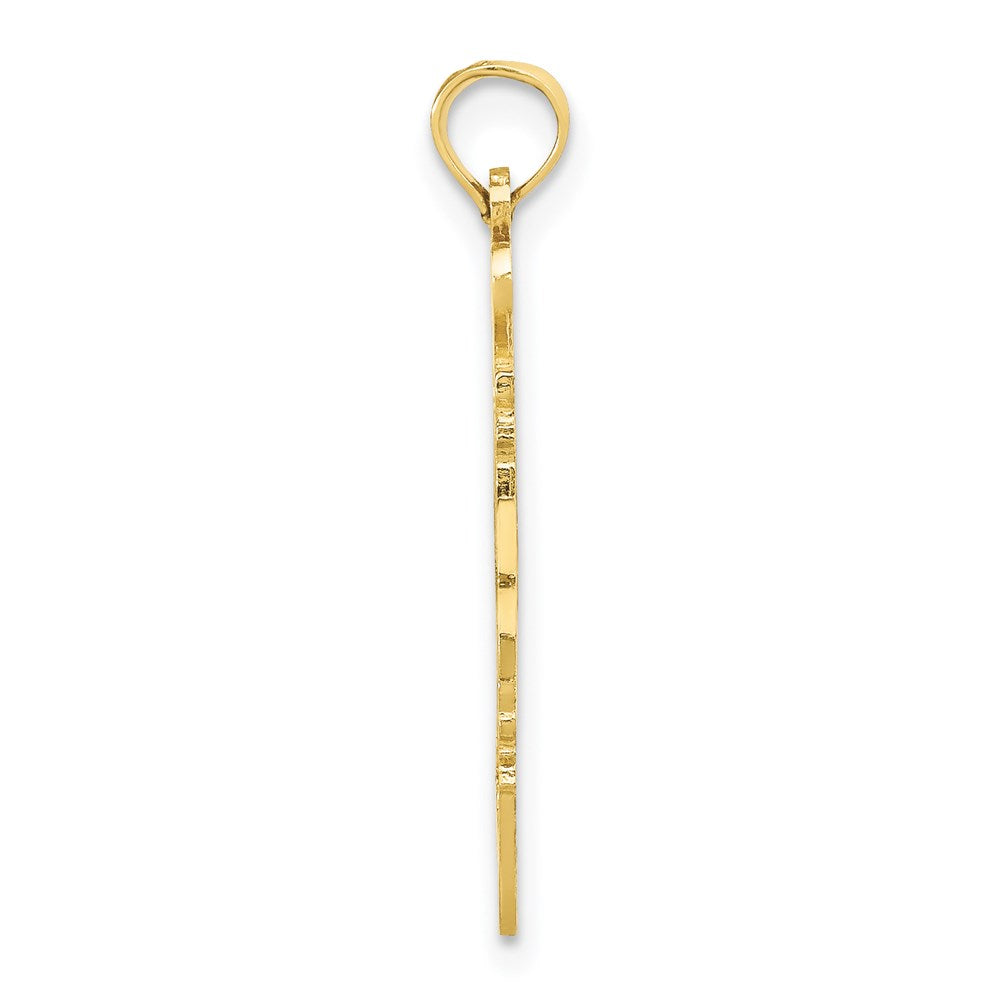 10K Solid New Jersey State Pendant