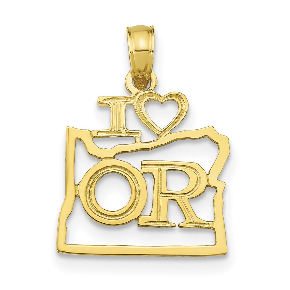 10K Solid Oregon State Pendant
