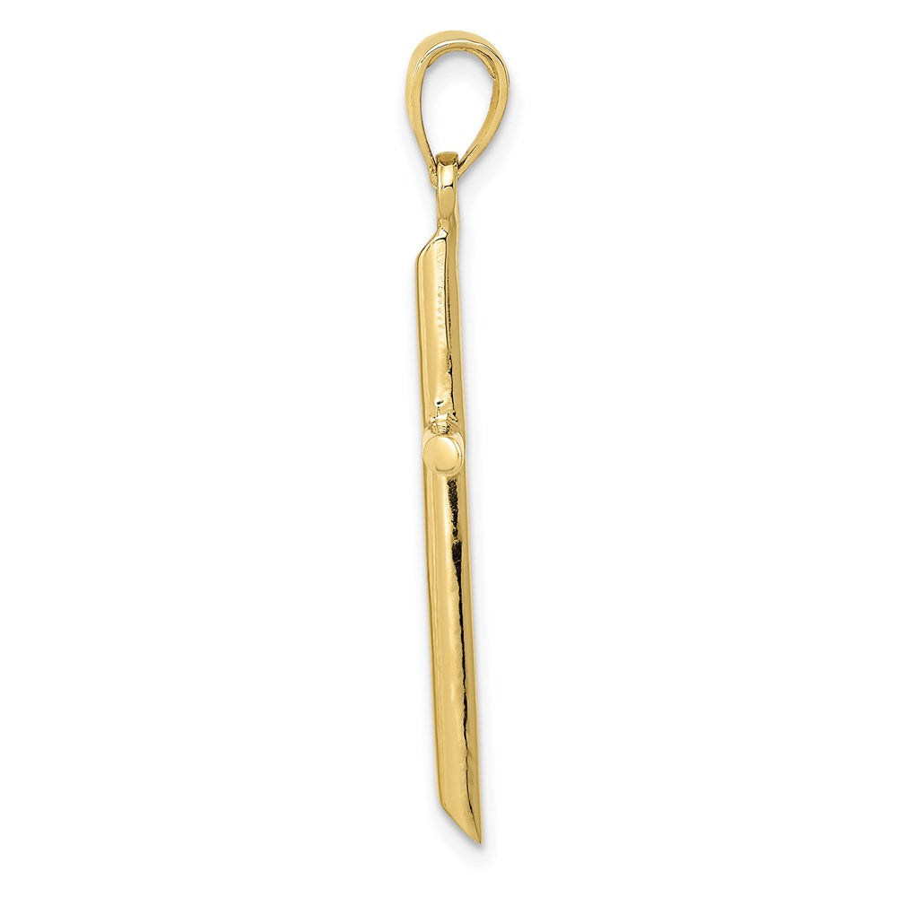 10k Tubular Cross Pendant