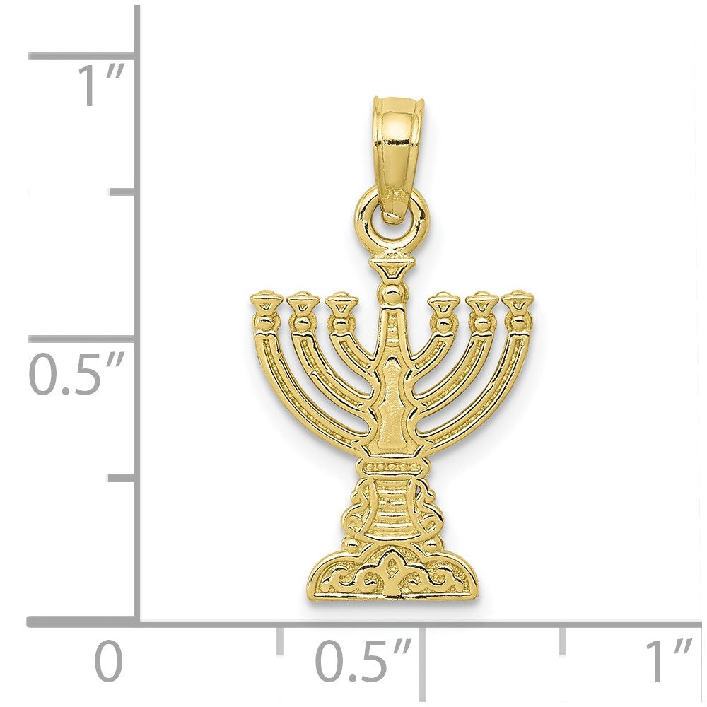 10K Menorah Pendant
