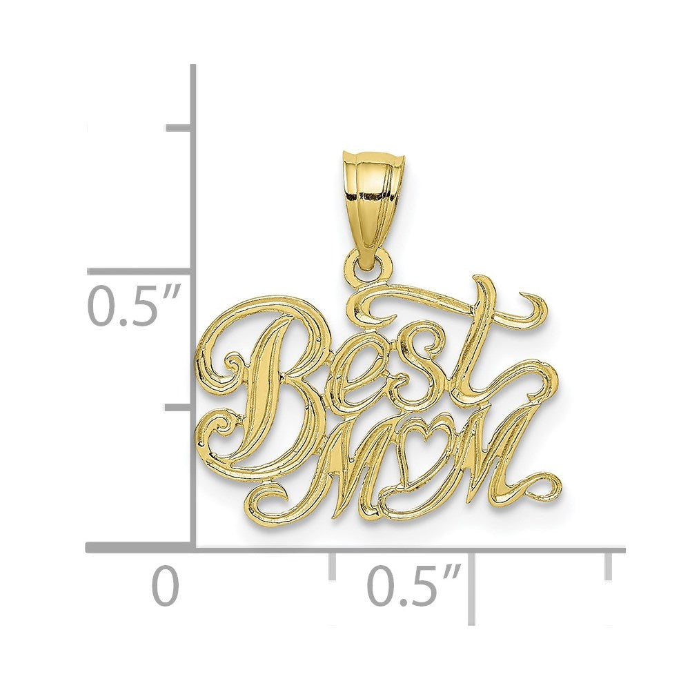 10K BEST MOM Pendant