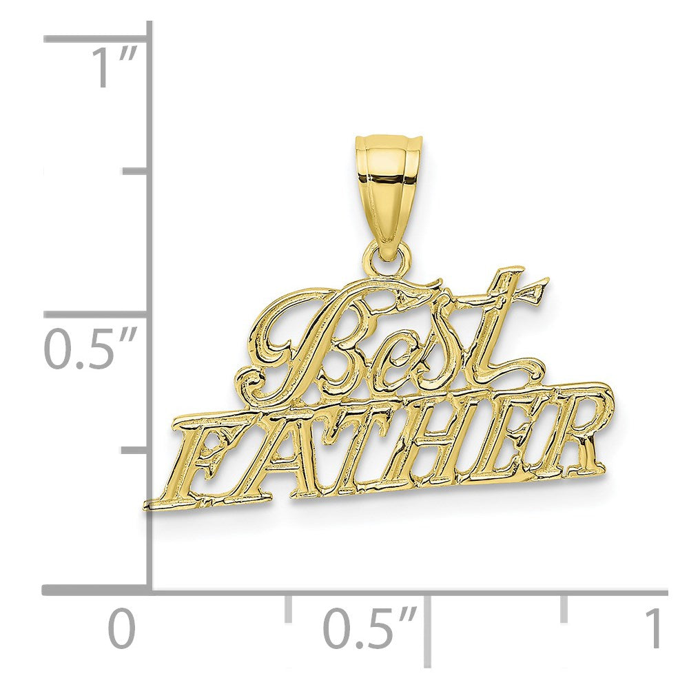 10K BEST FATHER Pendant