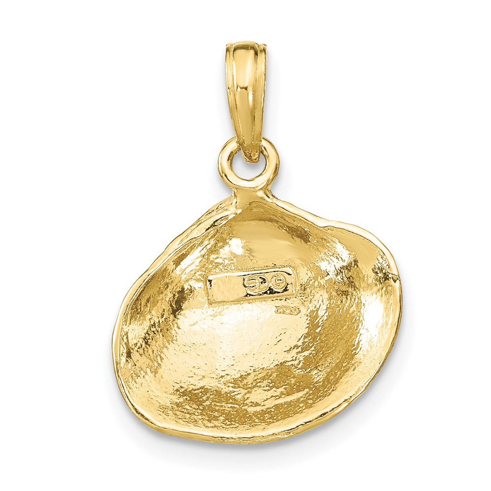 10K Medium Clam Shell Pendant
