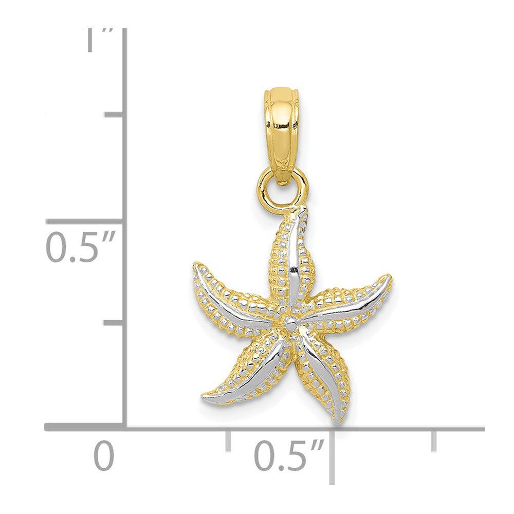 10K w/Rhodium Starfish Charm 2