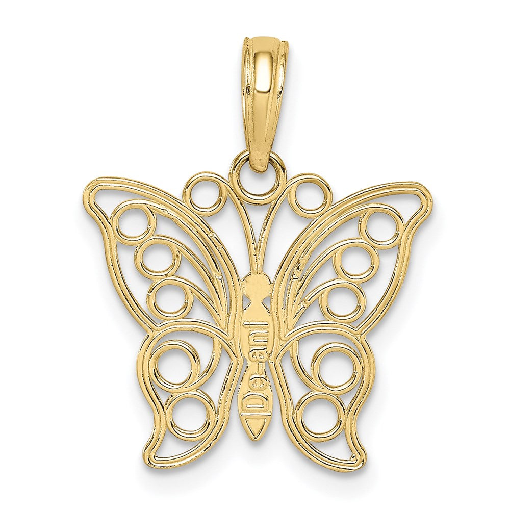 10k Butterfly Charm