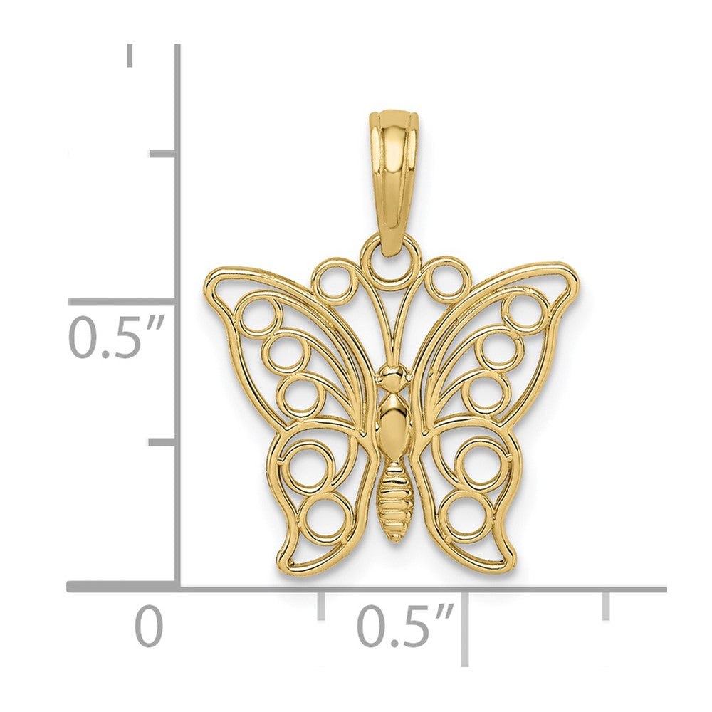 10k Butterfly Charm