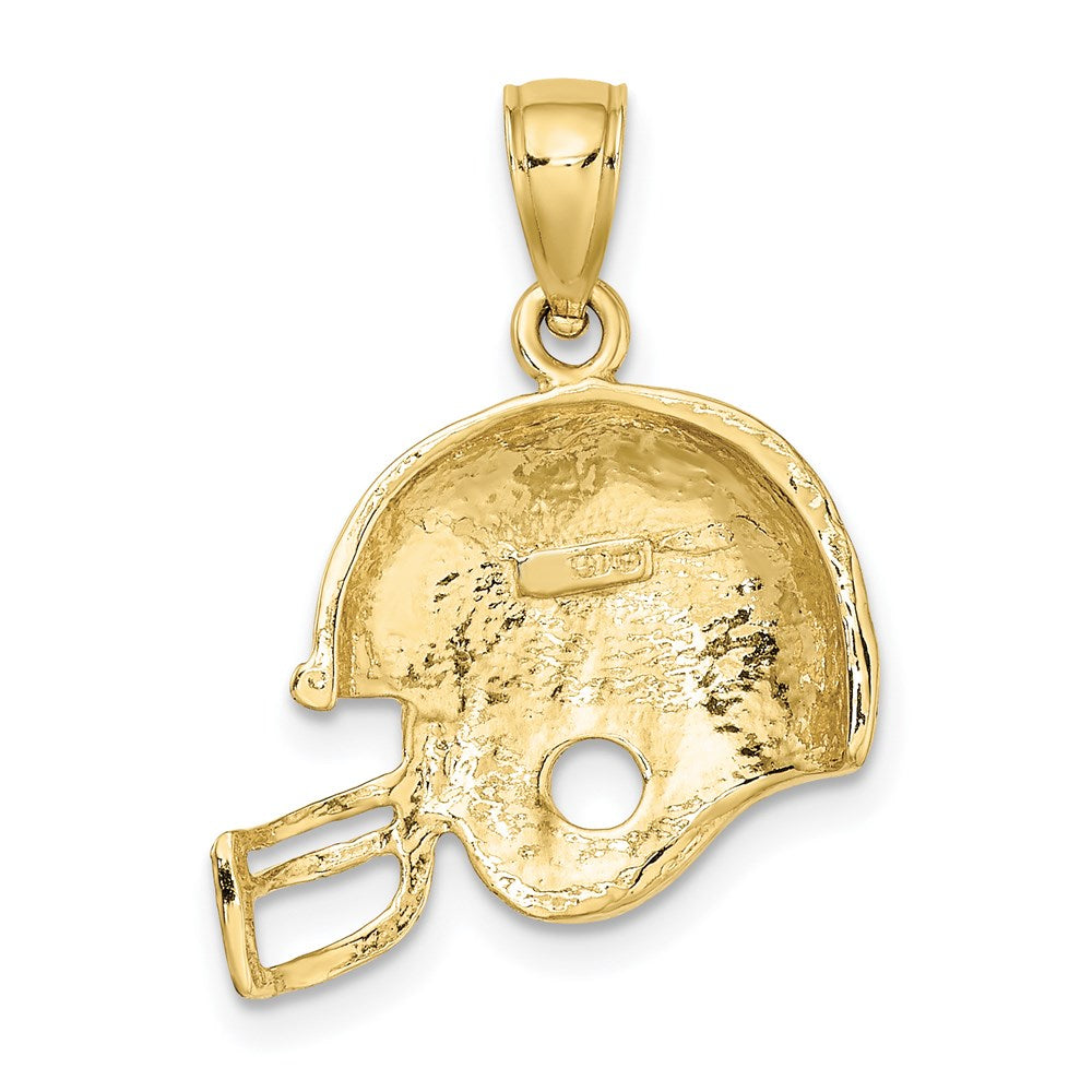 10K Football Helmet Pendant