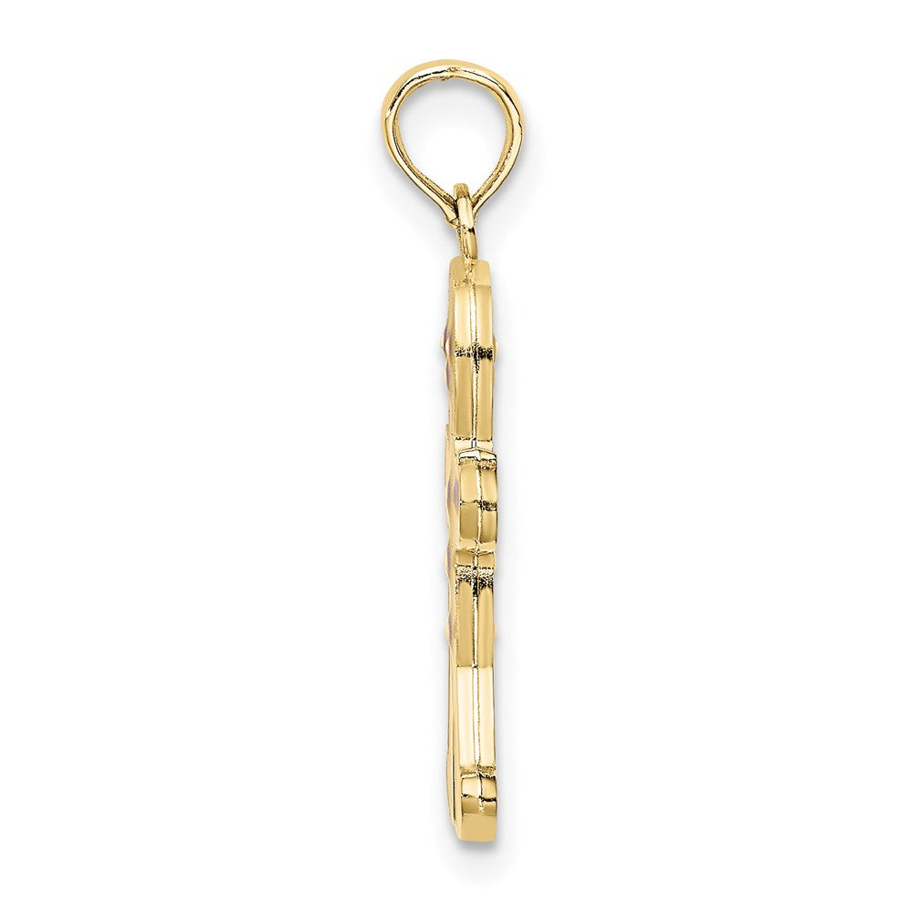 10K 3-D Enamel Gingerbread Man Charm