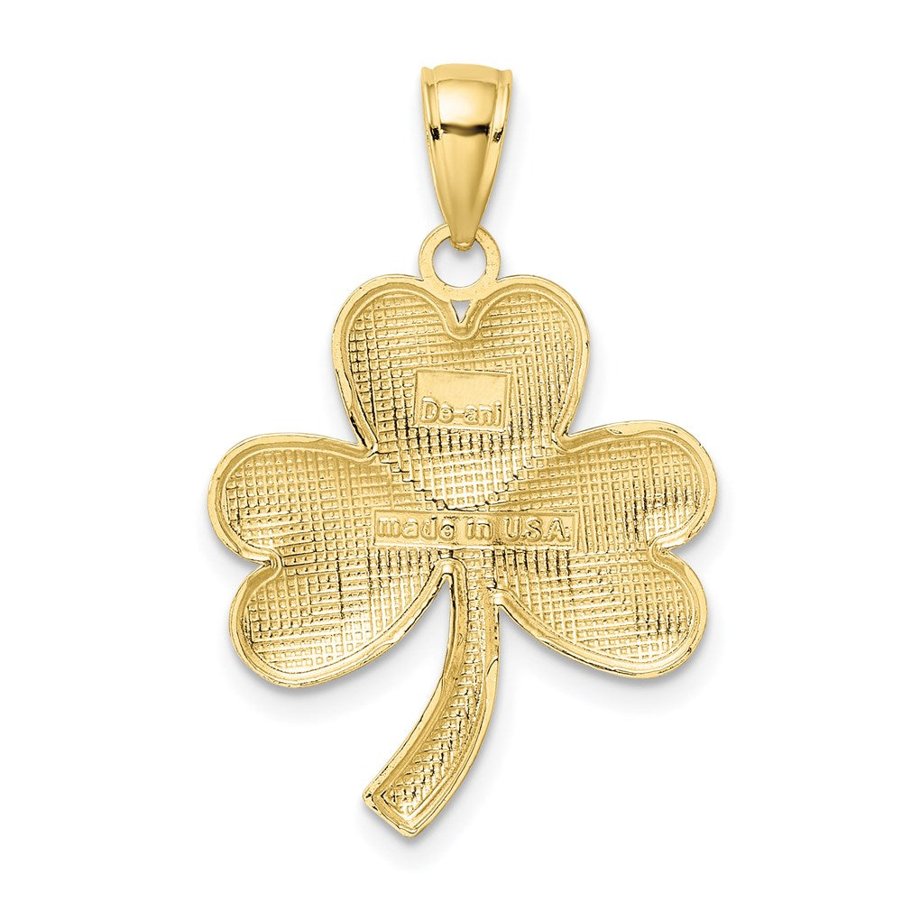 10K 3-Leaf Clover Charm