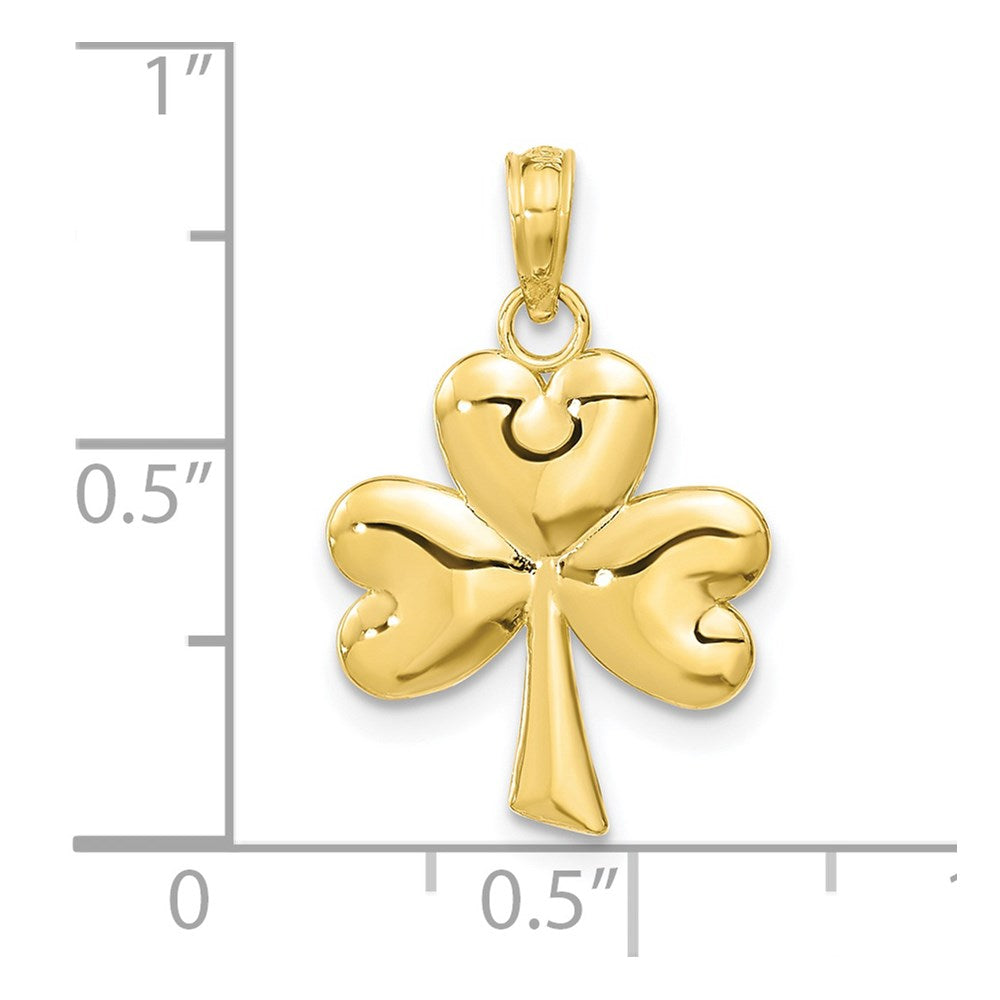 10K 3-Leaf Clover Charm