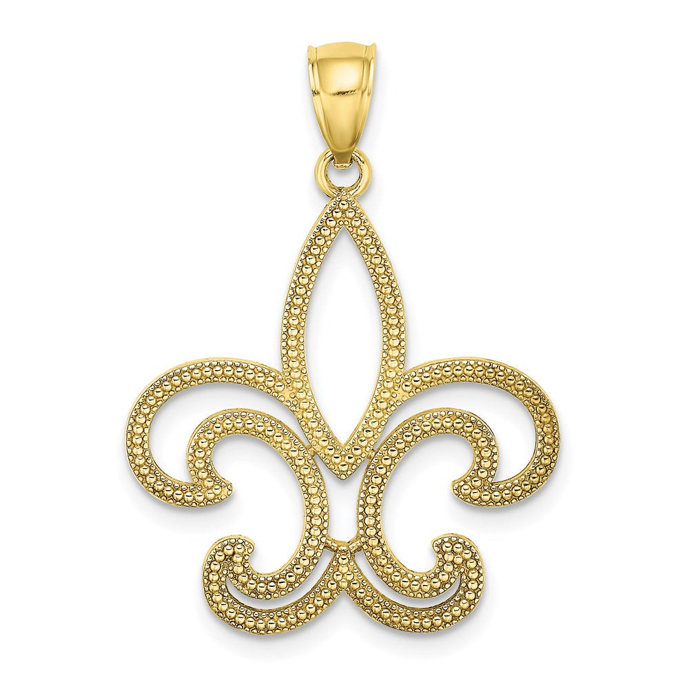10k Fleur De Lis Pendant