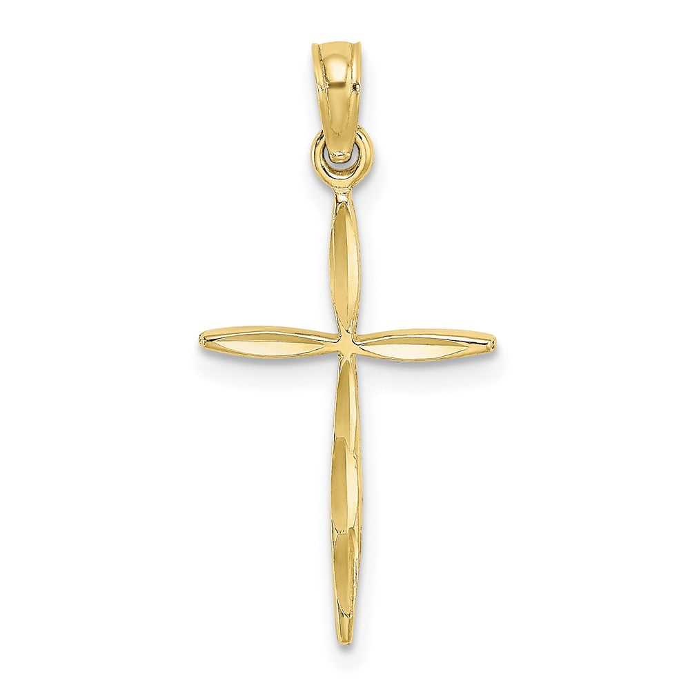 10K D/C with Tapered Ends Cross Charm