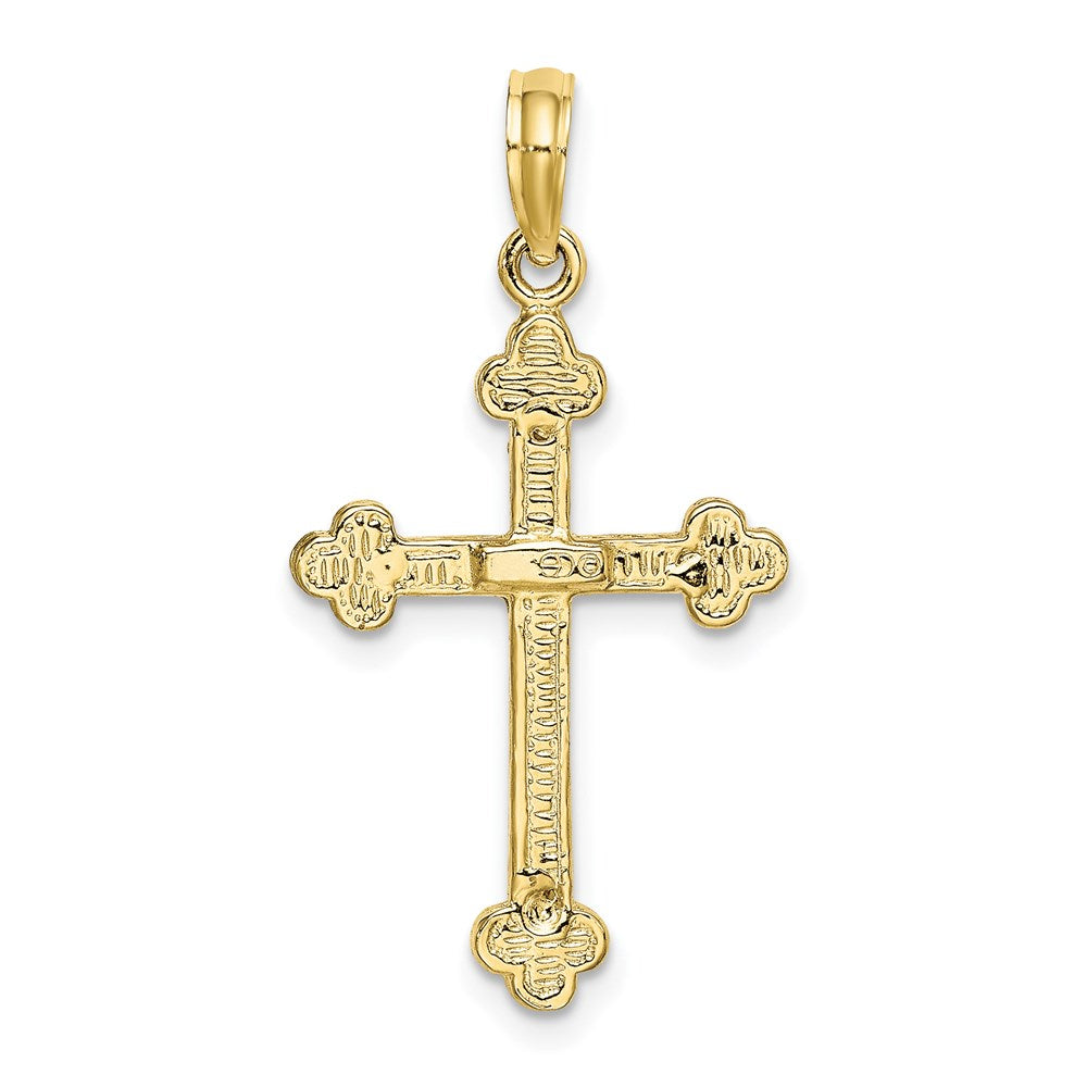 10K Narrow Budded Crucifix Charm