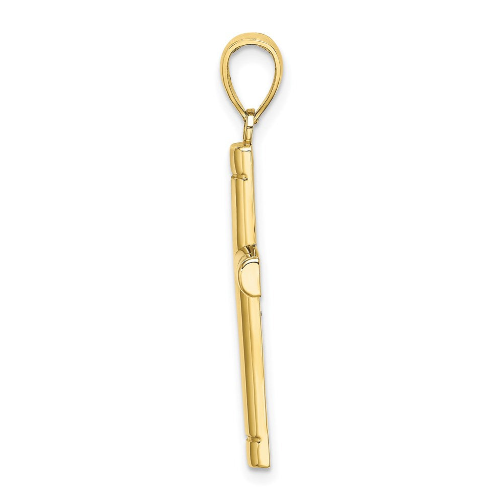 10k Tubular Cross Pendant