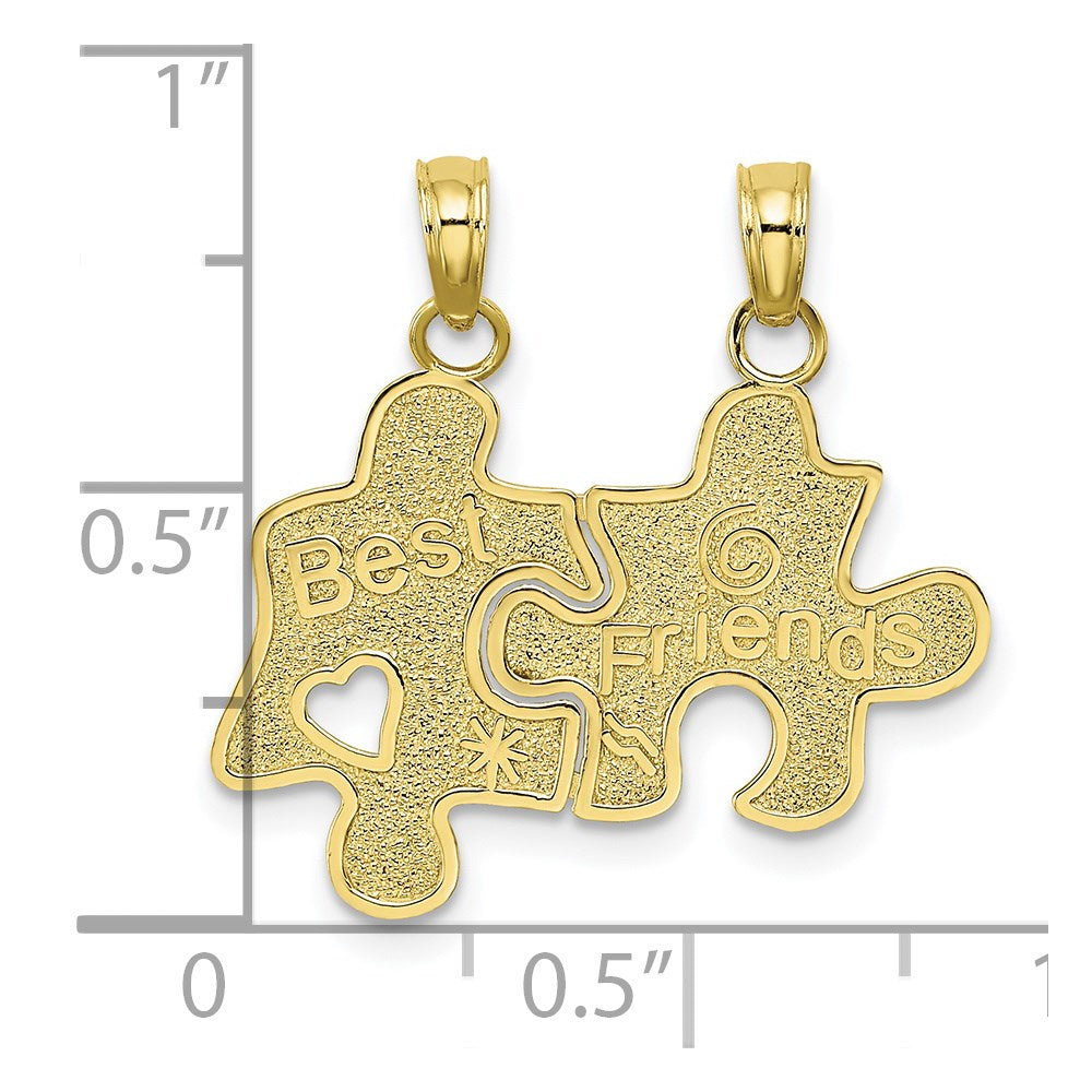 10K BEST FRIENDS Break-A-Part Puzzle Pieces Charm