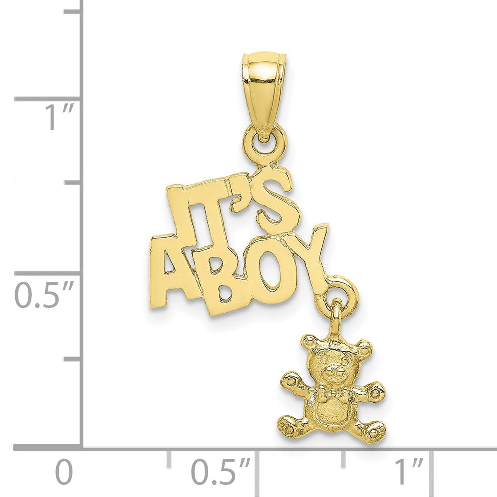 10k Moveable IT'S A BOY with Teddy Bear Charm