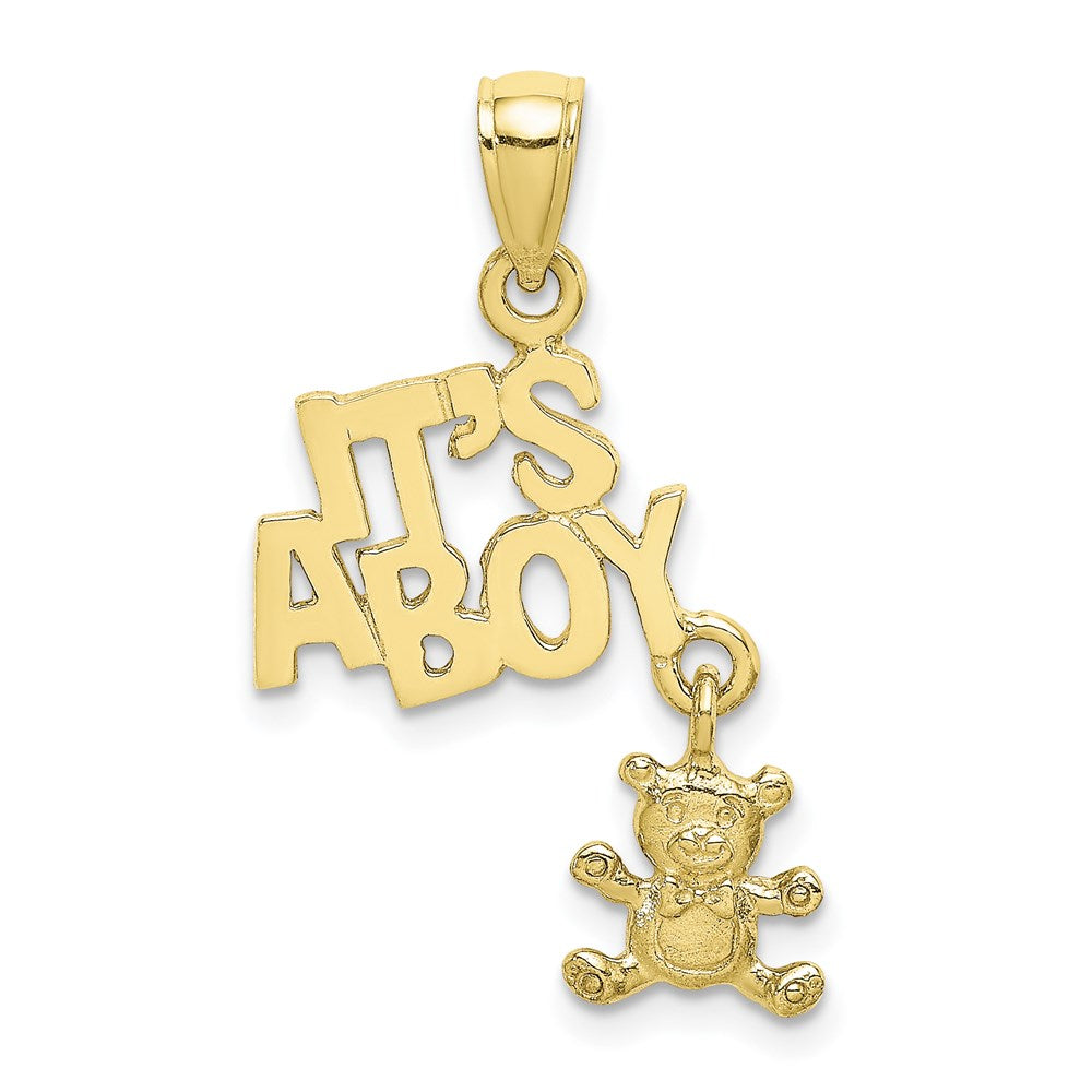 10k Moveable IT'S A BOY with Teddy Bear Charm